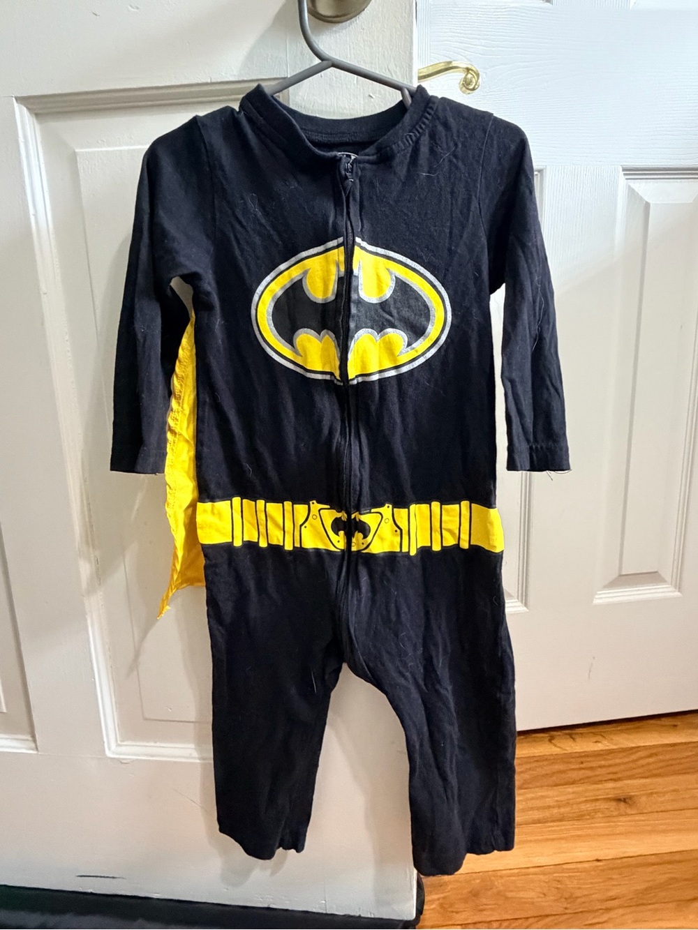 Batman Black and Yellow Kids Jumpsuit with Cape